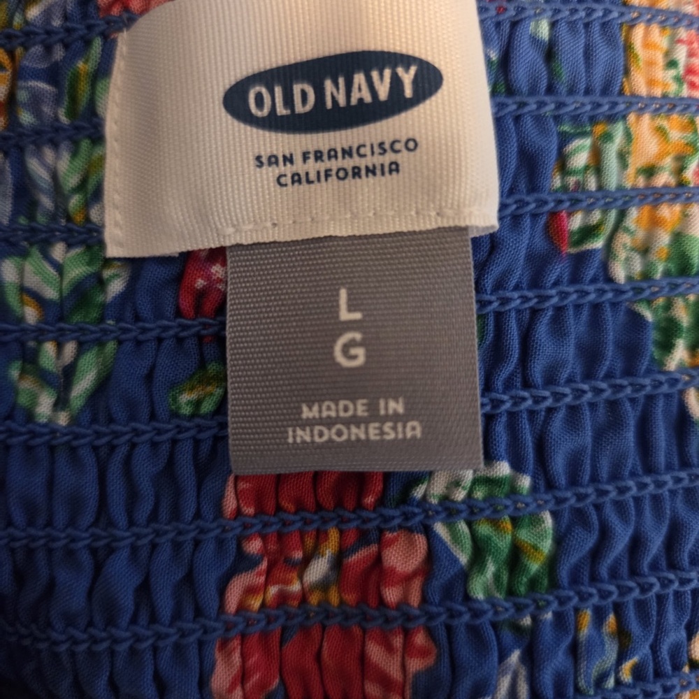 Old Navy Blue Floral Dress - Picture 4 of 5
